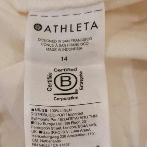 Athleta White Linen Retreat Jogger Pants - Picture 9 of 11